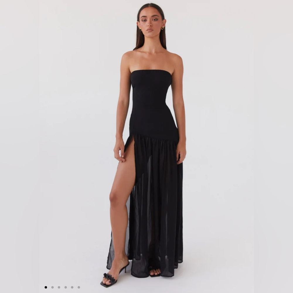 COPY - Peppermayo  - Eden Strapless Maxi Dress - Black